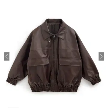 GRL 옷깃 2Way 오버 사이즈 가죽 블루종