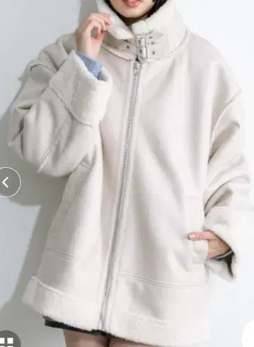 OLIVE des OLIVE 페이크 무스탕 플라이트 자켓 미사용