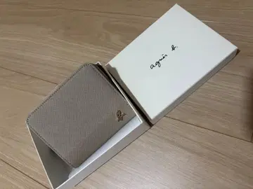 agnes b. 아네스베 베이지 이단 접이식 지갑