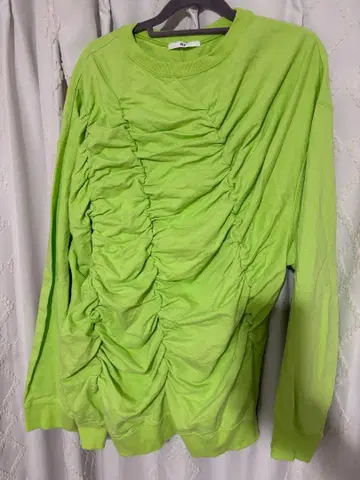 SLY 개더 긴팔 트레이닝복 라임 그린