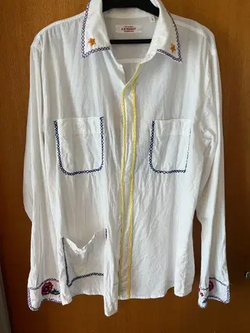 H.R. MARKET 자수 화이트 셔츠 사이즈 2