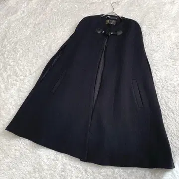 ZARA 만테코 판초 블랙 케이프 코트 고급 소재 완판템