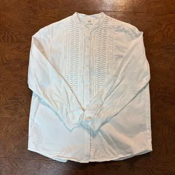 SOMETHING 화이트 긴팔 셔츠