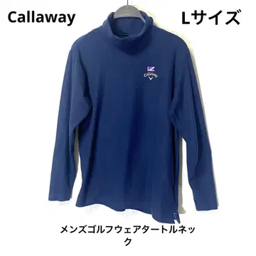 캘러웨이 남성용 골프웨어 터틀넥 긴팔 셔츠 로고 자수