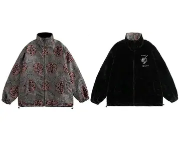 리버서블 퍼 블루종 드래곤 자켓 올 패턴 방한 가을/겨울 럭셔리