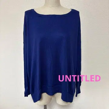 [ UNTITLED ] 실크 캐시미어 니트 스웨터 블루