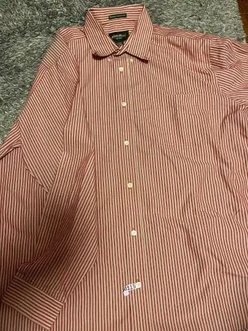 Eddie Bauer 주름 방지 스트라이프 셔츠 XL