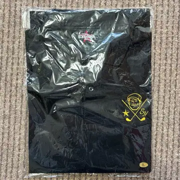 E.YAZAWA 야자와 에이요시 피케 셔츠 L 반팔 블랙