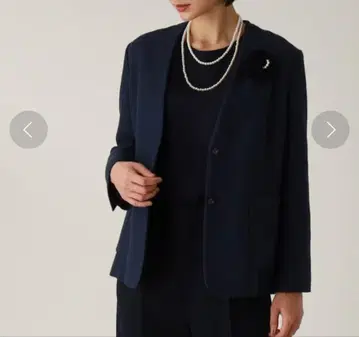 택 포함 THE SHOP TK 믹스 트위드 노카라 자켓 L 13200