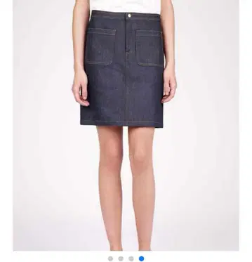 APC 데님 미니 스커트 다크 블루