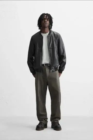 ZARA 자라 인조 가죽 봄버 자켓 M 완판템