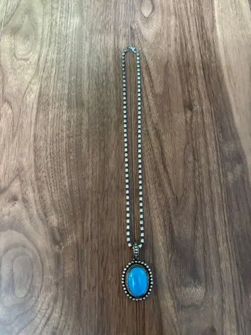 실버 925 오벌 펜던트 목걸이