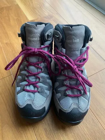 mont-bell 등산화 그레이/퍼플 22.5cm