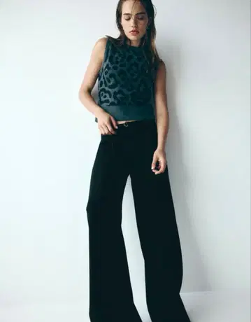 벨티드 테일러드 팬츠 2장 세트 블랙, 베이지 사이즈 38 미사용