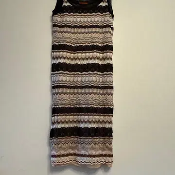 MISSONI 슬리브리스 스트라이프 원피스