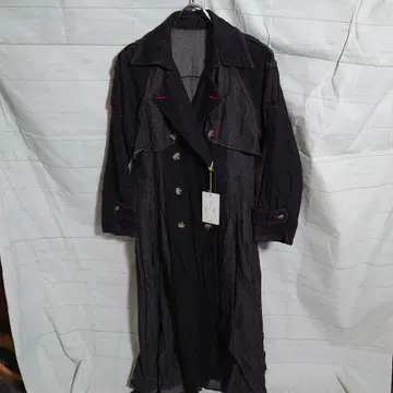 280 미사용품 발레트 데님 트렌치코트 38 블랙