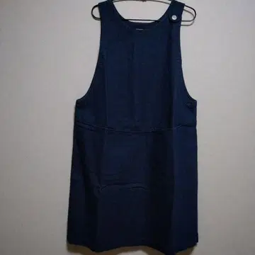 홈워킹 데님 에이프런 드레스