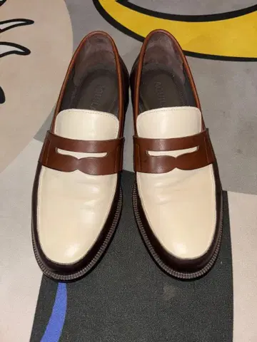 로퍼 화이트/브라운 27cm 상당 g.h.bass kenford