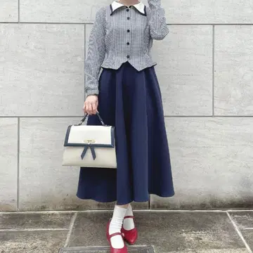 레이어드 스타일 깅엄 체크 원피스 안나수이 앤디앤솔 피노