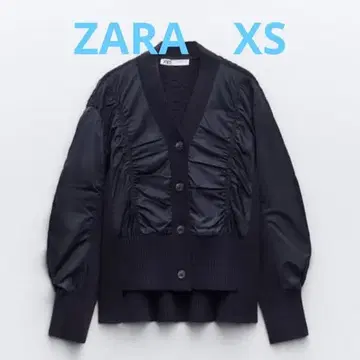ZARA 네이비 대비 가디건 XS