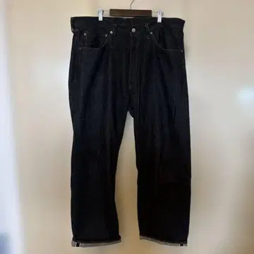 MASSES 블랙 스트레이트 데님