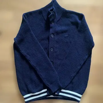 [ 미사용 ] LACOSTE 남성용 네이비 버튼 가디건 L