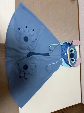 도쿄 디즈니 리조트 스티치 방한 플리스 망토