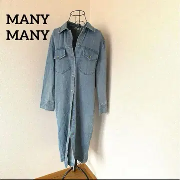 MANY MANY [새상품급] [겉옷] 데님 긴팔 원피스 코트