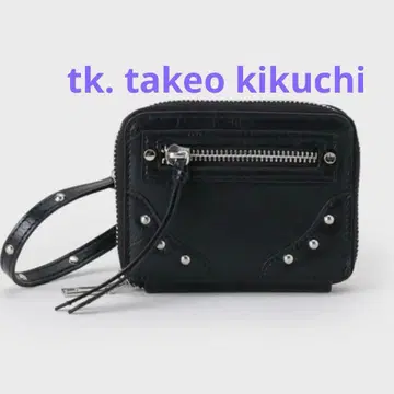 tk. takeo kikuchi 스터드 지갑 남성용 지갑 블랙