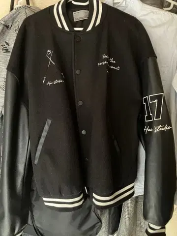 Hac studio 바시티 자켓 블랙 17