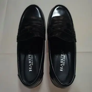 HARUTA 블랙 가죽 로퍼 24.5cm