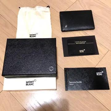 Montblanc 블랙 가죽 명함 카드 홀더