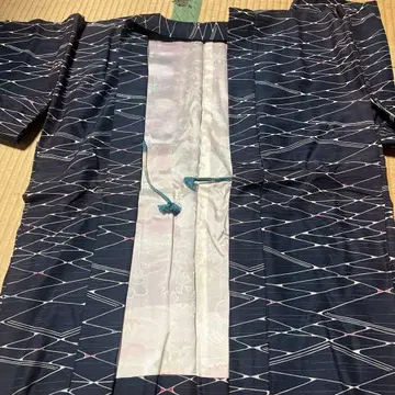 네이비 물결 무늬 겉옷