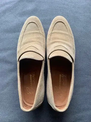 Casanova 베이지 스웨이드 로퍼