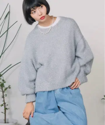 2023AW 카렌테이지 실버 라메 니트