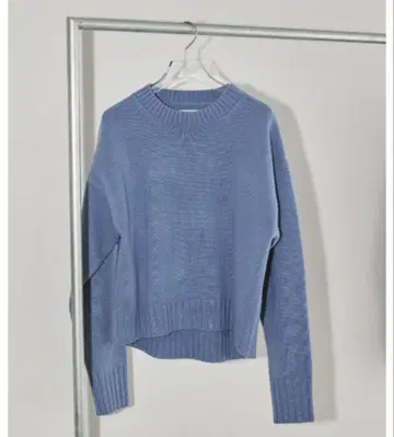 리브 편직 블루 스웨터 todayful