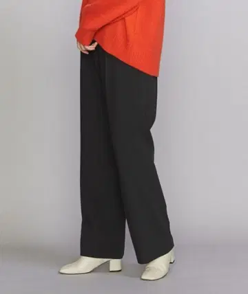 [ BEAUTY&YOUTH ] BY 더블 크로스 턱 팬츠 블랙 S