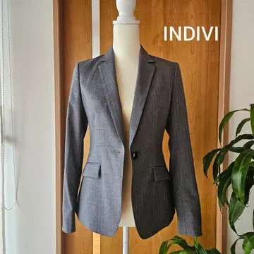 INDIVI 그레이 스트라이프 자켓 잘생긴 남자 자켓 여성용