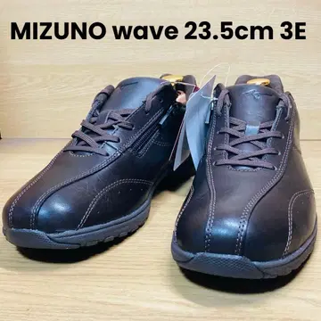 미사용 Mizuno 가죽 워킹화 23.5cm 3E 브라운