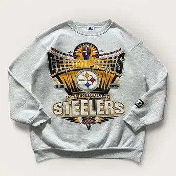 90s STARTER NFL 스틸러스 맨투맨 빅 로고