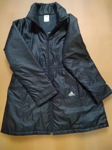 adidas 허리밴딩 블랙 롱 코트 M 사이즈