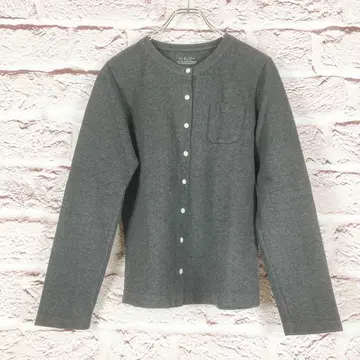 r370 studio clep 그레이 긴팔 버튼 달린 상의