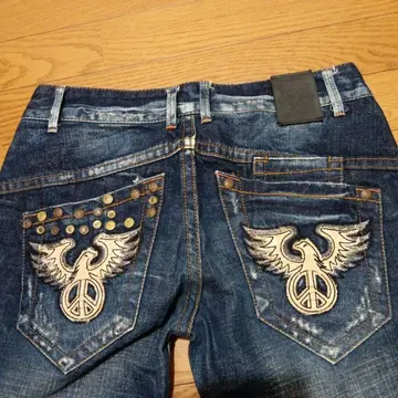 RED PEPPER 데님 데미지 가공 블루