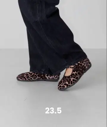 EVOL 더블 벨트 라운드 스니커즈 레오파드 23.5cm