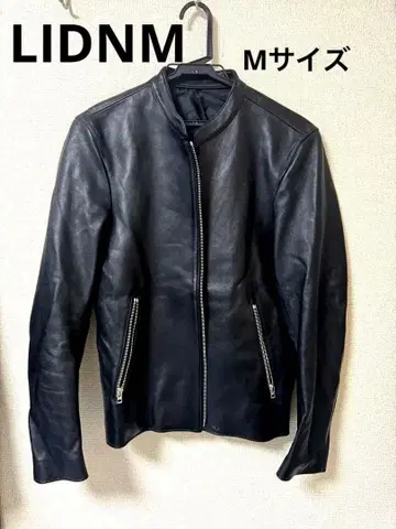 [ 새상품급 ] LIDNM 싱글 라이더 가죽 자켓 블랙 M 사이즈