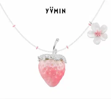yvmin 딸기 꽃 목걸이