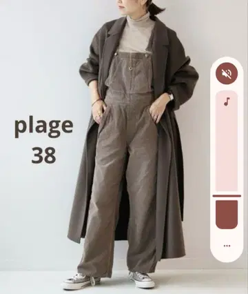 plage 해밀턴 벨티드 코트 38 카키