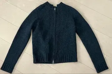 띠어리 더블 지퍼 캐시미어 울 가디건