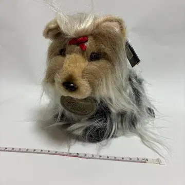 강아지 봉제 인형 리본 포함