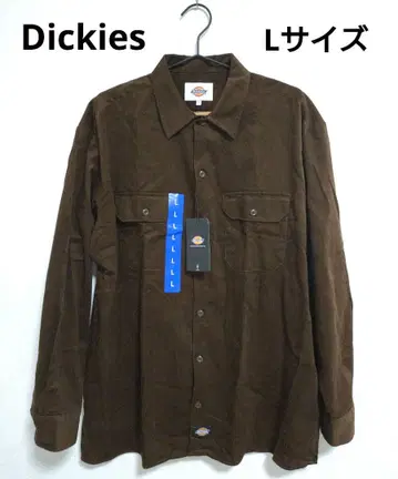 Dickies 코듀로이 셔츠 브라운 L 사이즈